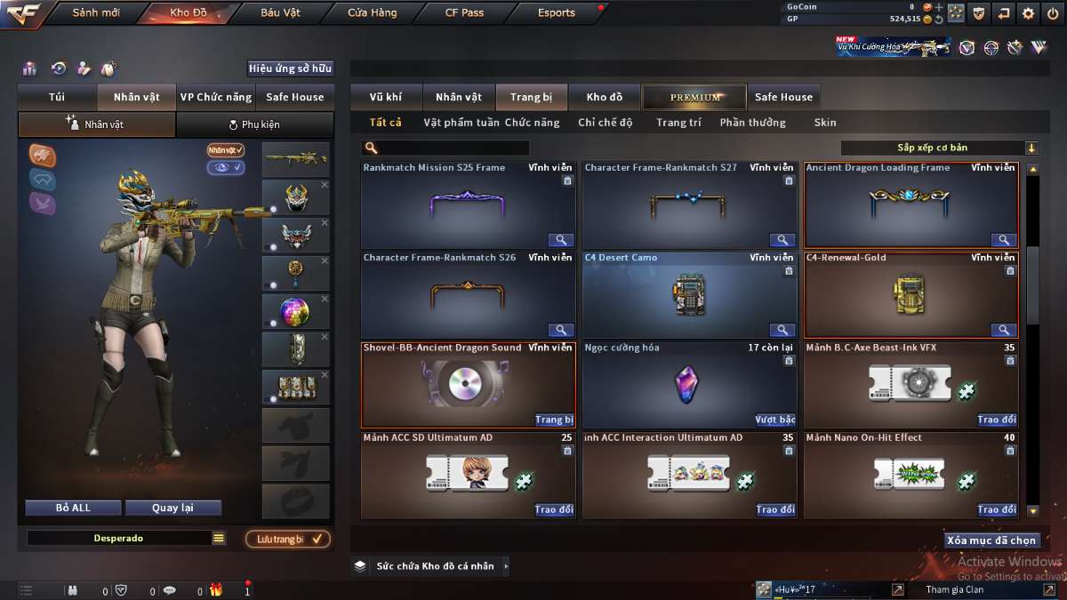 shop acc cf uy tin gia re